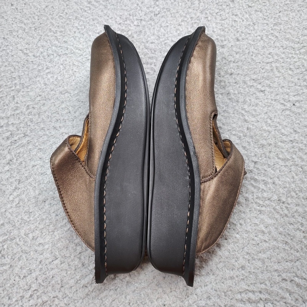 Alegria Classic Clog Sandal Women EU 36 / US 6 Bronze Metallic Leather ALG-201 - Picture 10 of 16